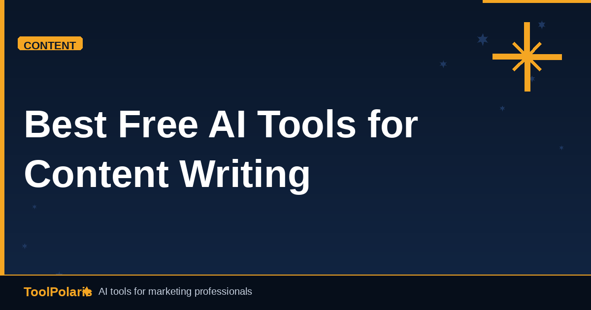 Best Free AI Tools for Content Writing and Marketing in 2026 — ToolPolaris